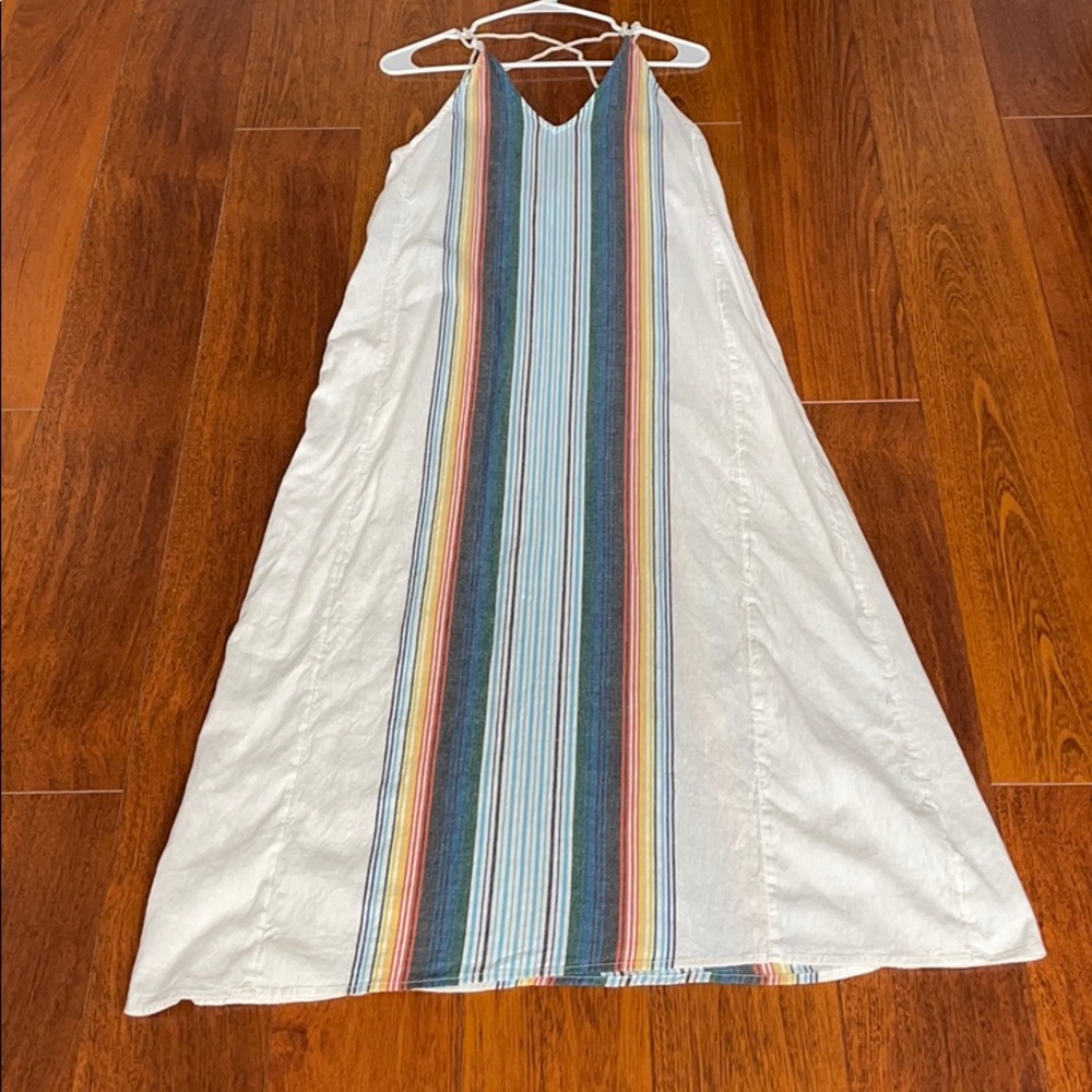 Rip Curl Striped Maxi Dress in Blue, Green, Yellow, Red, White - Picture 2 of 5